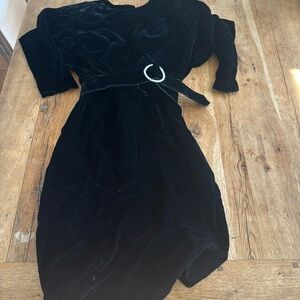 VINTAGE Velvet party dress BELTED